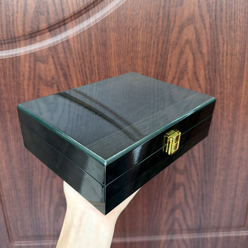 Glossy Dark Green Wooden Jewel - Bar Cart Gold 评论和价格
