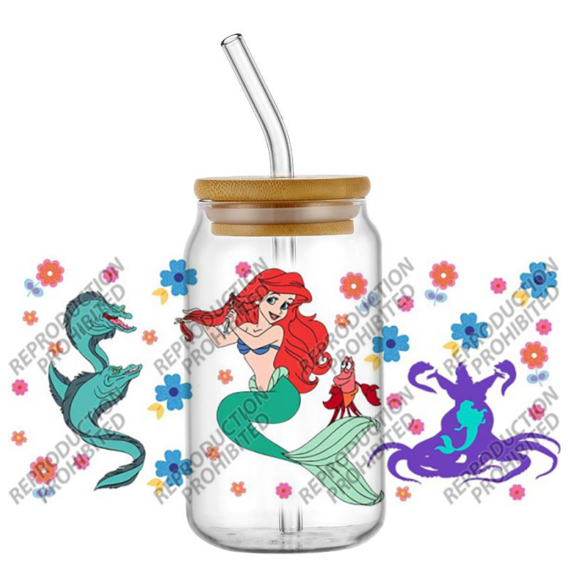Popular Retro Cartoon Mermaid  - Old Fashioned Glass 评论和价格