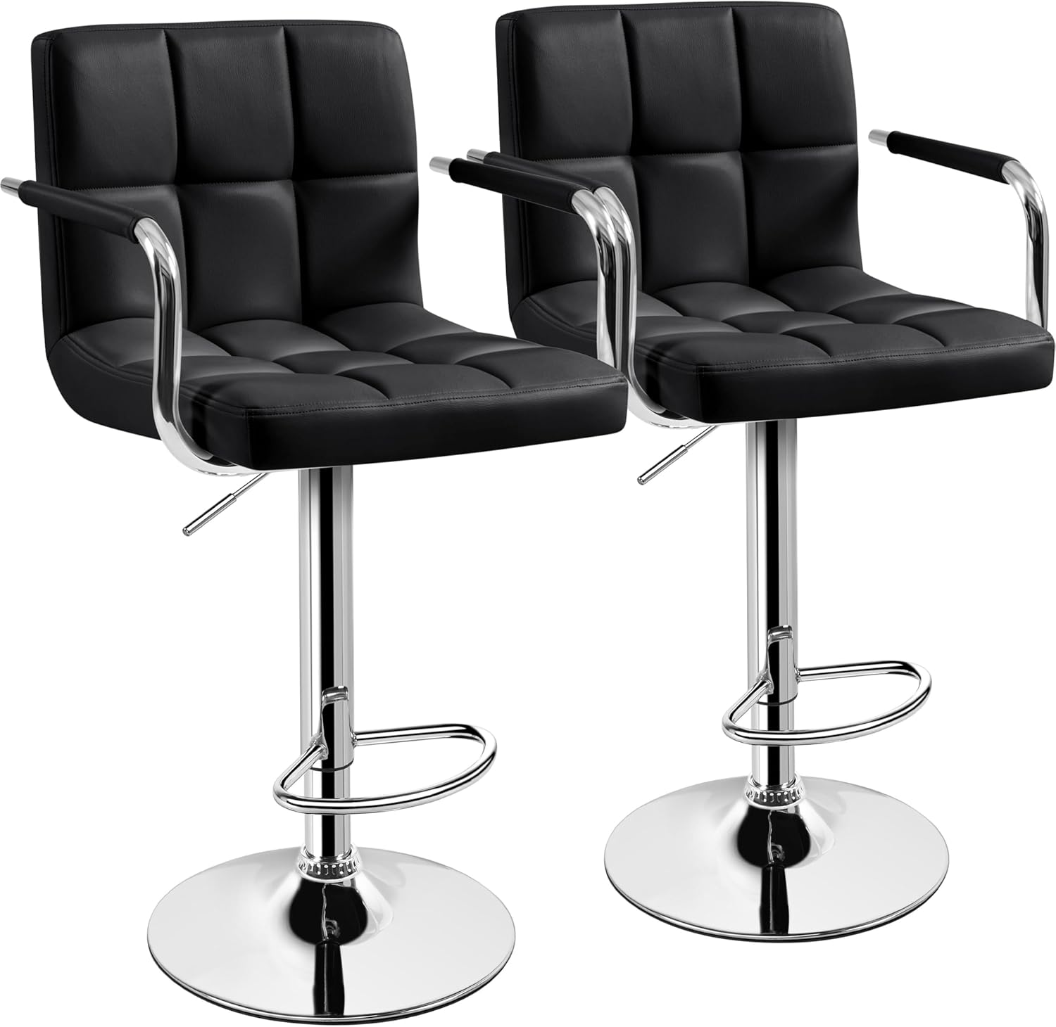 Bar Stools Set Of 2, PU Leathe - Home Bar Stools 评论和价格