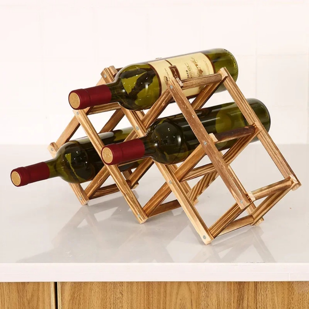 Collapsible Wooden Wine Rack B - Home Bar Shelves 评论和价格