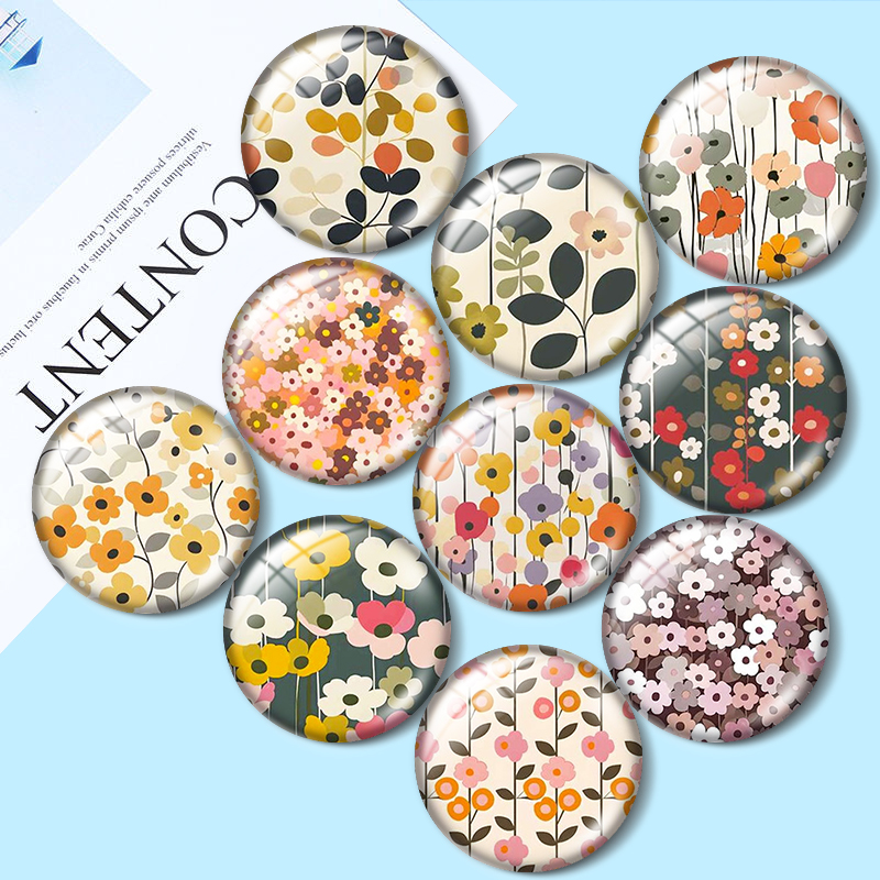 Retro Floral12/18/20/25mm glas - Old Fashioned Glass 评论和价格