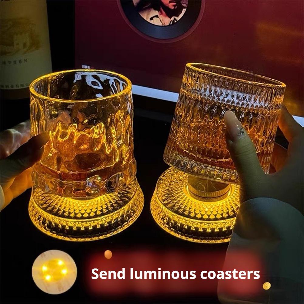 360° Rotating Whiskey Glass wi - Old Fashioned Glass 评论和价格