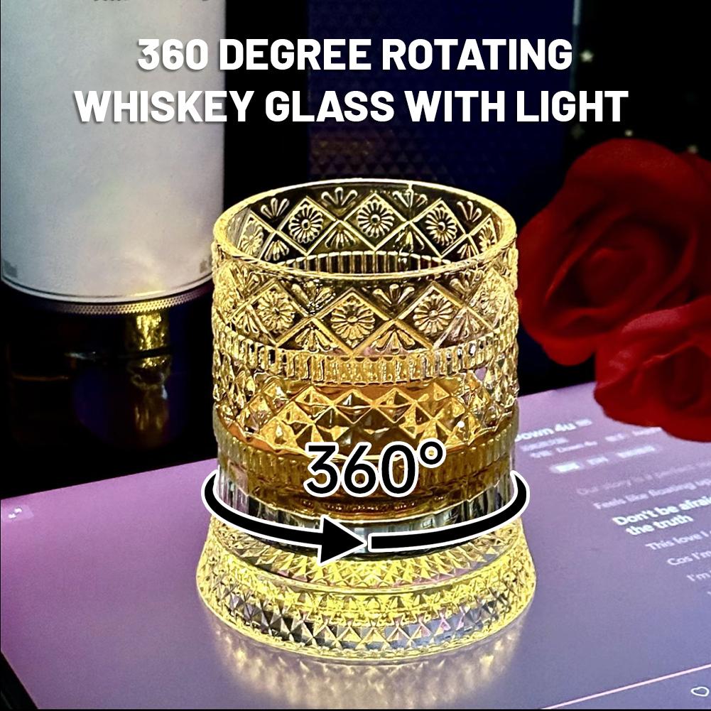 360° Rotating Whiskey Glass wi - Old Fashioned Glass 评论和价格