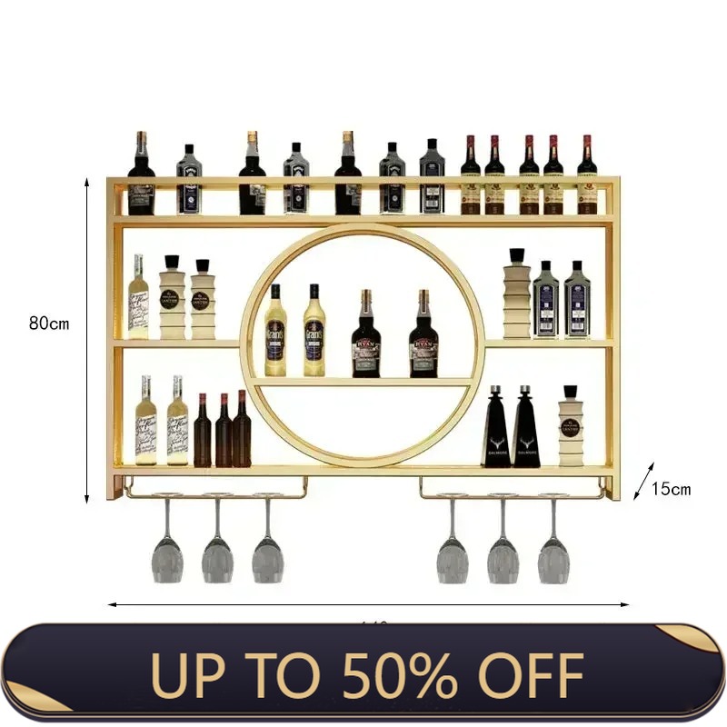 Industrial Wall Mounted Bar Wi - Home Bar Shelves 评论和价格