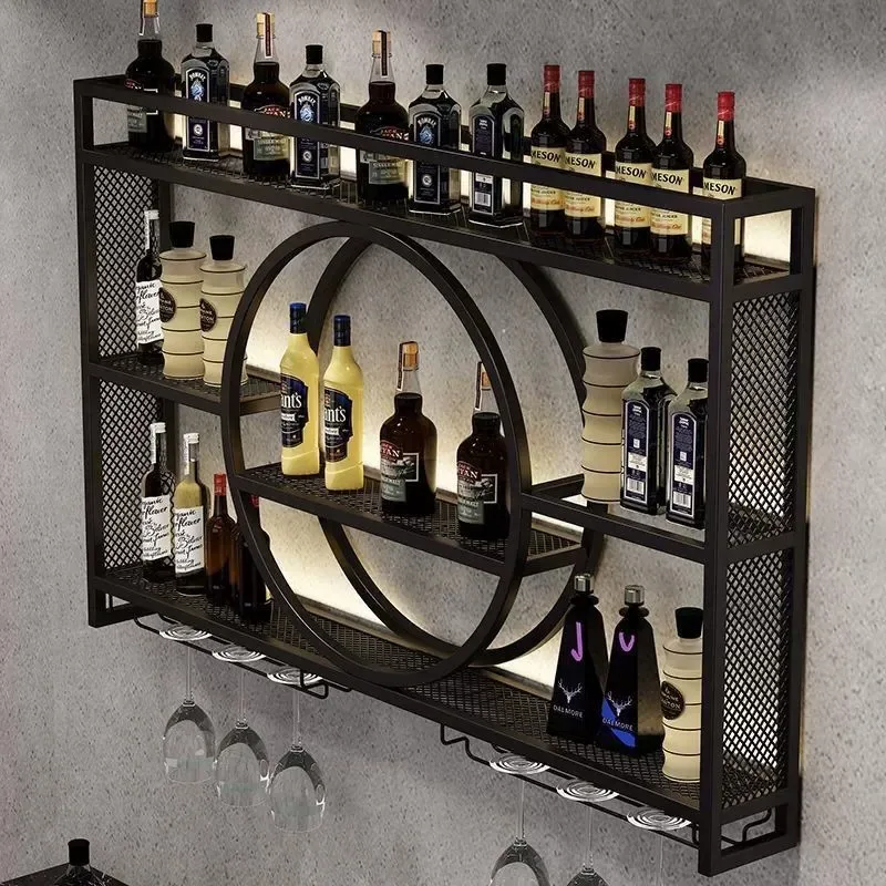Industrial Wall Mounted Bar Wi - Home Bar Shelves 评论和价格