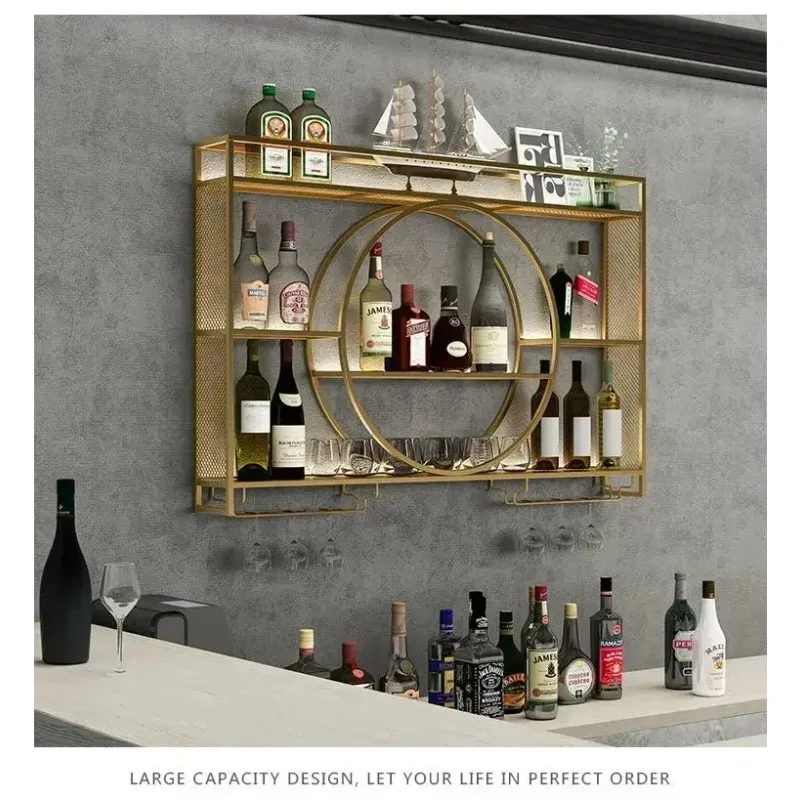 Industrial Wall Mounted Bar Wi - Home Bar Shelves 评论和价格