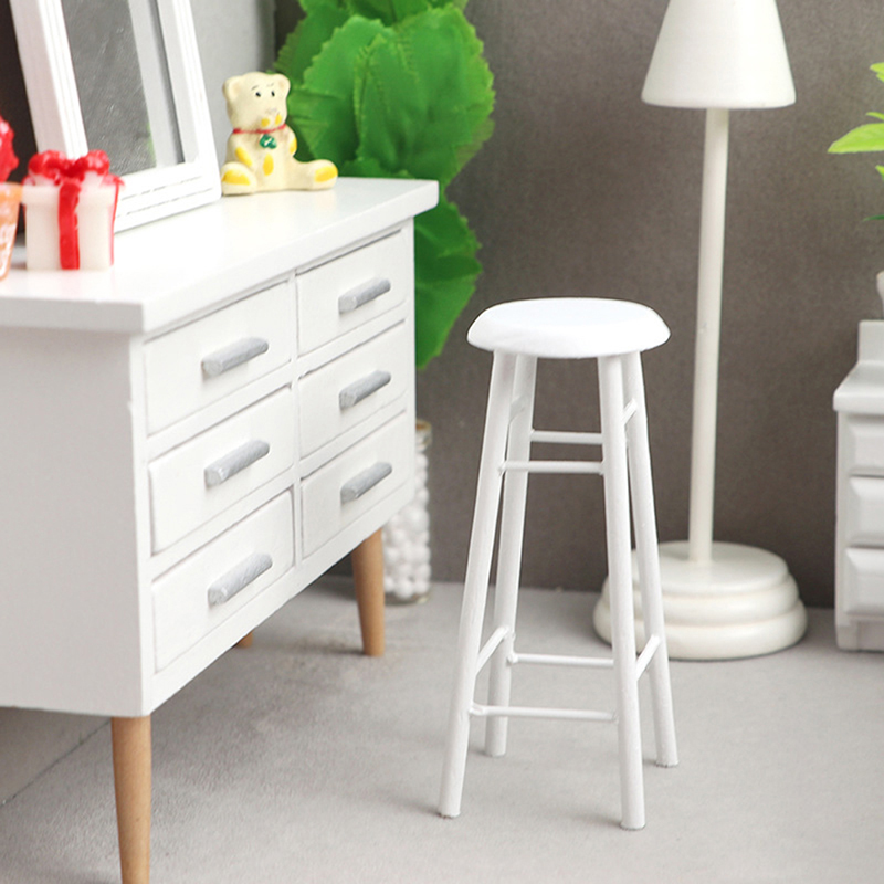 1:12 Dollhouse Miniature High  - Home Bar Stools 评论和价格