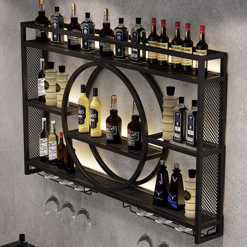 Bar wine rack wall-mounted win - Home Bar Shelves 评论和价格