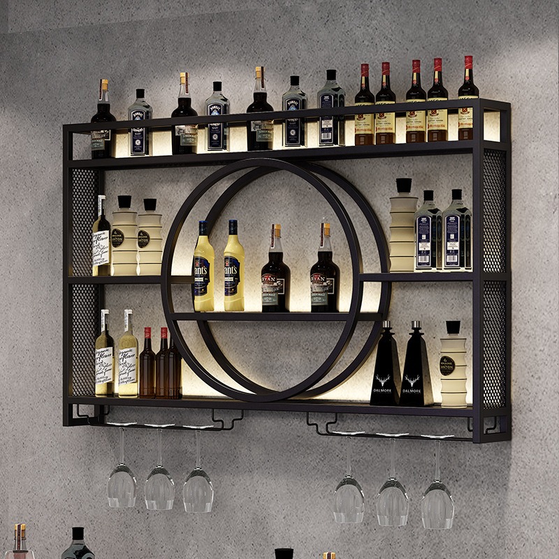 Bar wine rack wall-mounted win - Home Bar Shelves 评论和价格