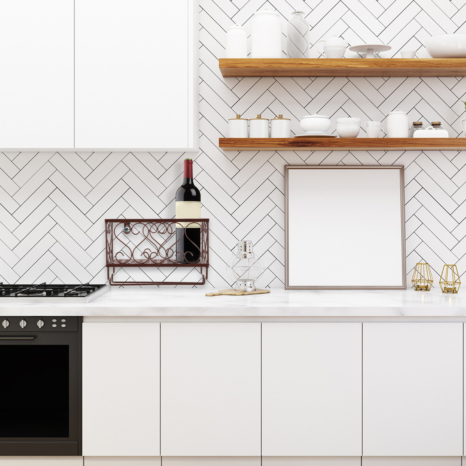 Space Saving Wall Mounted Wine - Home Bar Shelves 评论和价格